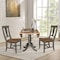 International Concepts Round Round 42 in. Dual Drop Leaf Dining Table with 2 Panel Back Chairs in Hickory/Washed Coal K45-42DPT-C110-2 - alternate 10